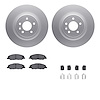 4512-99057 Geospec Brake Rotors w/5000 Advanced Brake Pads Kit & Hardware, 2011-2014 Ford/Lincoln/Mercury/Mazda, Position: Front - image 1
