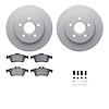 4512-99058 Geospec Brake Rotors w/5000 Advanced Brake Pads Kit & Hardware, 2012-2018 Ford/Lincoln/Mercury/Mazda, Position: Rear - image 1