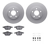 4512-99060 Geospec Brake Rotors w/5000 Advanced Brake Pads Kit & Hardware, 2012-2018 Multiple Makes/Models, Position: Front - image 1