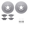 4512-99061 Geospec Brake Rotors w/5000 Advanced Brake Pads Kit & Hardware, 2012-2018 Ford/Lincoln/Mercury/Mazda, Position: Front - image 1
