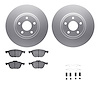 4512-99066 Geospec Brake Rotors w/5000 Advanced Brake Pads Kit & Hardware, 2013-2019 Ford/Lincoln/Mercury/Mazda, Position: Front - image 1