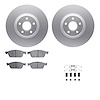 4512-99068 Geospec Brake Rotors w/5000 Advanced Brake Pads Kit & Hardware, 2013-2019 Ford/Lincoln/Mercury/Mazda, Position: Front - image 1