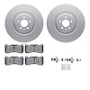 4512-99069 Geospec Brake Rotors w/5000 Advanced Brake Pads Kit & Hardware, 2013-2014 Ford/Lincoln/Mercury/Mazda, Position: Front - image 1