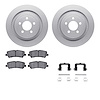 4512-99072 Geospec Brake Rotors w/5000 Advanced Brake Pads Kit & Hardware, Fits Select Ford/Lincoln/Mercury/Mazda, Position: Rea - image 1