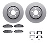 4512-99077 Geospec Brake Rotors w/5000 Advanced Brake Pads Kit & Hardware, 2015-2020 Ford/Lincoln/Mercury/Mazda, Position: Front - image 1