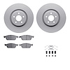 4512-99081 Geospec Brake Rotors w/5000 Advanced Brake Pads Kit & Hardware, 2014-2019 Ford/Lincoln/Mercury/Mazda, Position: Front - image 1