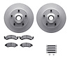 4512-99102 Geospec Brake Rotors w/5000 Advanced Brake Pads Kit & Hardware, 1986-1993 Ford/Lincoln/Mercury/Mazda, Position: Front - image 1