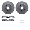 4512-99107 Geospec Brake Rotors w/5000 Advanced Brake Pads Kit & Hardware, 1983-1994 Ford/Lincoln/Mercury/Mazda, Position: Front - image 1