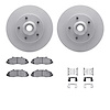 4512-99124 Geospec Brake Rotors w/5000 Advanced Brake Pads Kit & Hardware, 1997-1999 Ford/Lincoln/Mercury/Mazda, Position: Front - image 1