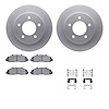 4512-99127 Geospec Brake Rotors w/5000 Advanced Brake Pads Kit & Hardware, 2000-2004 Ford/Lincoln/Mercury/Mazda, Position: Front - image 1