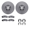 4512-99150 Geospec Brake Rotors w/5000 Advanced Brake Pads Kit & Hardware, 2001-2002 Ford/Lincoln/Mercury/Mazda, Position: Front - image 1