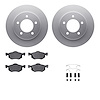 4512-99157 Geospec Brake Rotors w/5000 Advanced Brake Pads Kit & Hardware, 2005-2007 Ford/Lincoln/Mercury/Mazda, Position: Front - image 1