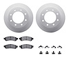 4512-99185 Geospec Brake Rotors w/5000 Advanced Brake Pads Kit & Hardware, 2006-2010 Ford/Lincoln/Mercury/Mazda, Position: Rear - image 1