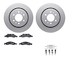 4512-99194 Geospec Brake Rotors w/5000 Advanced Brake Pads Kit & Hardware, 2007-2009 Ford/Lincoln/Mercury/Mazda, Position: Front - image 1