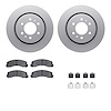4512-99196 Geospec Brake Rotors w/5000 Advanced Brake Pads Kit & Hardware, 2018-2020 Ford/Lincoln/Mercury/Mazda, Position: Front - image 1