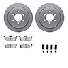 4512-99198 Geospec Brake Rotors w/5000 Advanced Brake Pads Kit & Hardware, 2010-2017 Ford/Lincoln/Mercury/Mazda, Position: Rear - image 1