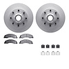 4512-99203 Geospec Brake Rotors w/5000 Advanced Brake Pads Kit & Hardware, Fits Select Ford/Lincoln/Mercury/Mazda, Position: Fro - image 1