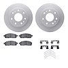 4512-99208 Geospec Brake Rotors w/5000 Advanced Brake Pads Kit & Hardware, 2009-2009 Ford/Lincoln/Mercury/Mazda, Position: Front - image 1