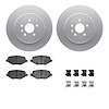 4512-99213 Geospec Brake Rotors w/5000 Advanced Brake Pads Kit & Hardware, 2013-2016 Ford/Lincoln/Mercury/Mazda, Position: Rear - image 1