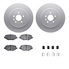 4512-99215 Geospec Brake Rotors w/5000 Advanced Brake Pads Kit & Hardware, 2017-2019 Ford/Lincoln/Mercury/Mazda, Position: Rear - image 1