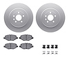 4512-99217 Geospec Brake Rotors w/5000 Advanced Brake Pads Kit & Hardware, 2013-2019 Ford/Lincoln/Mercury/Mazda, Position: Rear - image 1