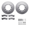4512-99230 Geospec Brake Rotors w/5000 Advanced Brake Pads Kit & Hardware, Fits Select Ford/Lincoln/Mercury/Mazda, Position: Rea