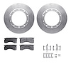 4512-99232 Geospec Brake Rotors w/5000 Advanced Brake Pads Kit & Hardware, Fits Select Multiple Makes/Models, Position: Front, R