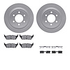 4512-99243 Geospec Brake Rotors w/5000 Advanced Brake Pads Kit & Hardware, 2018-2021 Ford/Lincoln/Mercury/Mazda, Position: Rear - image 1