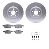 4512-99251 Geospec Brake Rotors w/5000 Advanced Brake Pads Kit & Hardware, Fits Select Ford/Lincoln/Mercury/Mazda, Position: Fro - image 1