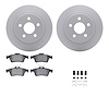4512-99252 Geospec Brake Rotors w/5000 Advanced Brake Pads Kit & Hardware, Fits Select Ford/Lincoln/Mercury/Mazda, Position: Rea - image 1