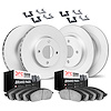4514-32011 Geospec Brake Rotors w/5000 Advanced Brake Pads Kit & Hardware, 2009-2014 Mini, Position: Front and Rear