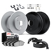 4514-63000 Geospec Brake Rotors w/5000 Advanced Brake Pads/Drums/Shoes & Hardware Kit, 2005-2016 Smart, Position: Front and Rear - image 1