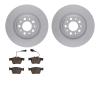 4602-16001 Geospec Brake Rotors w/5000 Euro Ceramic Brake Pads Kit, 2017-2021 Alfa Romeo, Position: Rear