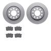 4602-73012 Geospec Brake Rotors w/5000 Euro Ceramic Brake Pads Kit, 2004-2005 Audi/Volkswagen, Position: Rear - image 1