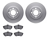 4602-74000 Geospec Brake Rotors w/5000 Euro Ceramic Brake Pads Kit, 1986-2008 Audi/Volkswagen, Position: Front