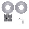 4612-02000 Geospec Brake Rotors w/5000 Euro Ceramic Brake Pads & Hardware, 1976-1976 Porsche, Position: Front - image 1