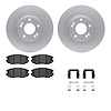 4612-03000 Geospec Brake Rotors w/5000 Euro Ceramic Brake Pads & Hardware, 2006-2011 Kia/Hyundai/Genesis, Position: Front - image 1