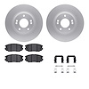 4612-03001 Geospec Brake Rotors w/5000 Euro Ceramic Brake Pads & Hardware, 2005-2010 Kia/Hyundai/Genesis, Position: Front - image 1