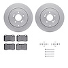 4612-03002 Geospec Brake Rotors w/5000 Euro Ceramic Brake Pads & Hardware, 2010-2016 Kia/Hyundai/Genesis, Position: Rear - image 1