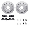 4612-11006 Geospec Brake Rotors w/5000 Euro Ceramic Brake Pads & Hardware, 2005-2016 Land Rover, Position: Rear - image 1
