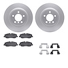 4612-11014 Geospec Brake Rotors w/5000 Euro Ceramic Brake Pads & Hardware, 2006-2009 Land Rover, Position: Front - image 1