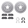 4612-11015 Geospec Brake Rotors w/5000 Euro Ceramic Brake Pads & Hardware, 2006-2012 Land Rover, Position: Rear - image 1