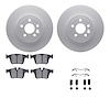 4612-11027 Geospec Brake Rotors w/5000 Euro Ceramic Brake Pads & Hardware, 2016-2019 Land Rover, Position: Rear