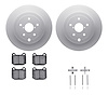 4612-13019 Geospec Brake Rotors w/5000 Euro Ceramic Brake Pads & Hardware, 2008-2020 Subaru, Position: Rear - image 1