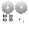 4612-13028 Geospec Brake Rotors w/5000 Euro Ceramic Brake Pads & Hardware, 2017-2020 Multiple Makes/Models, Position: Rear - image 1