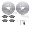 4612-20011 Geospec Brake Rotors w/5000 Euro Ceramic Brake Pads & Hardware, 2013-2015 Jaguar, Position: Front - image 1