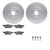 4612-20018 Geospec Brake Rotors w/5000 Euro Ceramic Brake Pads & Hardware, 2017-2020 Jaguar, Position: Front - image 1