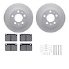 4612-27002 Geospec Brake Rotors w/5000 Euro Ceramic Brake Pads & Hardware, 1976-1993 Volvo, Position: Front - image 1