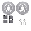 4612-27003 Geospec Brake Rotors w/5000 Euro Ceramic Brake Pads & Hardware, 1975-1997 Volvo, Position: Rear - image 1