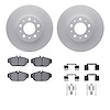 4612-27005 Geospec Brake Rotors w/5000 Euro Ceramic Brake Pads & Hardware, 1995-1998 Volvo, Position: Front - image 1